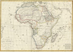 Antique Map of Africa by Bordiga Fratelli 'circa 1818'