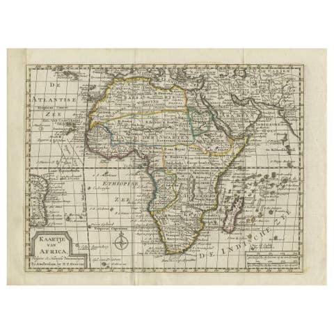 Antique Map of Africa by Keizer & de Lat, 1788