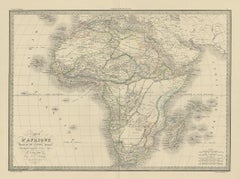 Antike Karte von Afrika von Lapie:: 1842