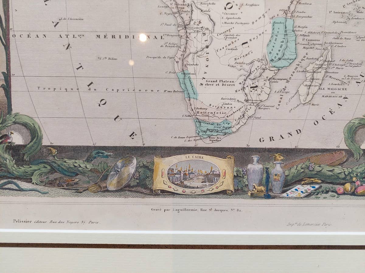 Antique Map of Africa by Levasseur 'c.1840'