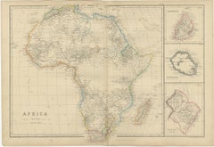 Antique Map of Africa by W. G. Blackie, 1859