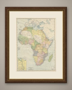 Antique Map of Africa, Colonial Partition, Rand McNally, 1899