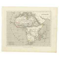 Antique Map of Africa, Continent
