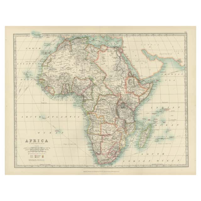 Antique Map of Rhodesia and British Central Africa – Published by ...
