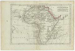 Antique Map of Africa with Ocean Currents and Other Details, C.1780