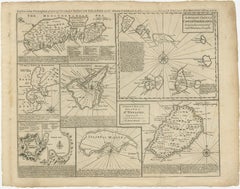 Antique Map of 'African' Islands in the Mediterranean Sea and The Atlantic, 1747