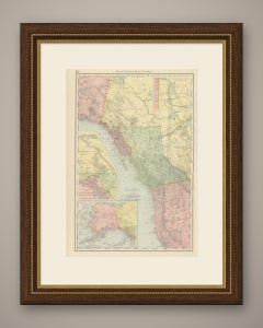 Antique Map of Alaska, with Klondike Gold Fields Inset, Rand McNally, 1899
