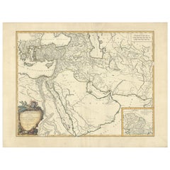 Antique Map of Alexander the Great's Empire & Campaigns, de Vaugondy, 1753