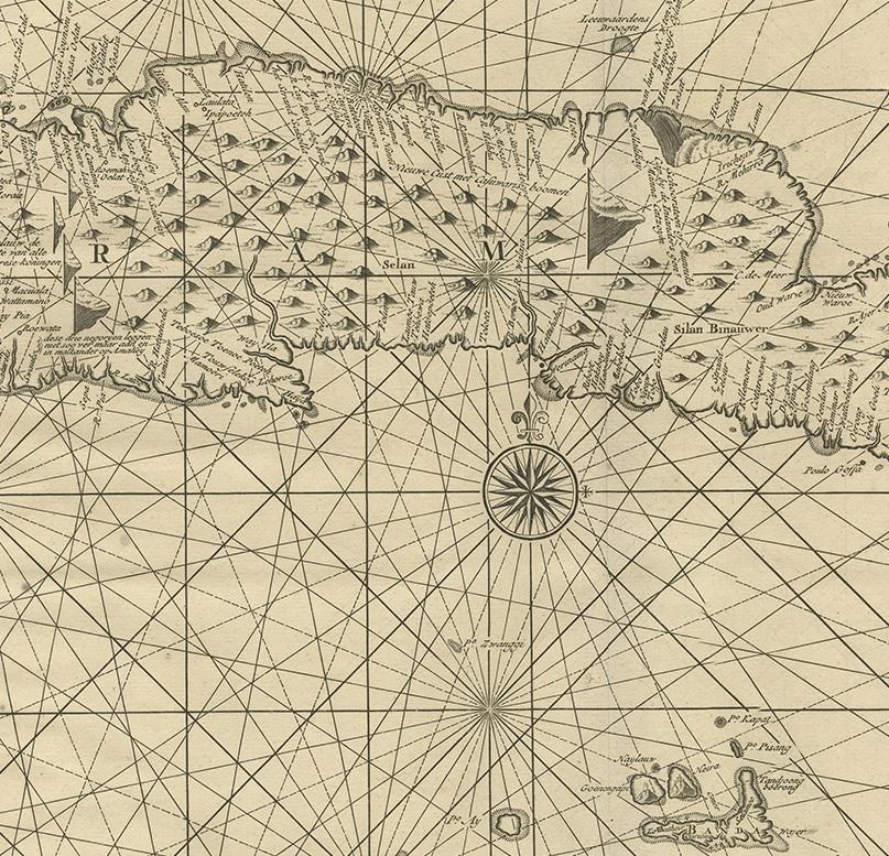 Dutch Antique Map of Ambon and Surroundings by Valentijn '1726' For Sale