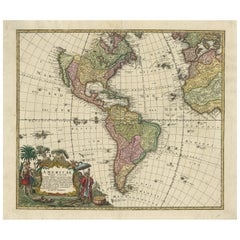 Antique Map of America by Homann Heirs, 1746