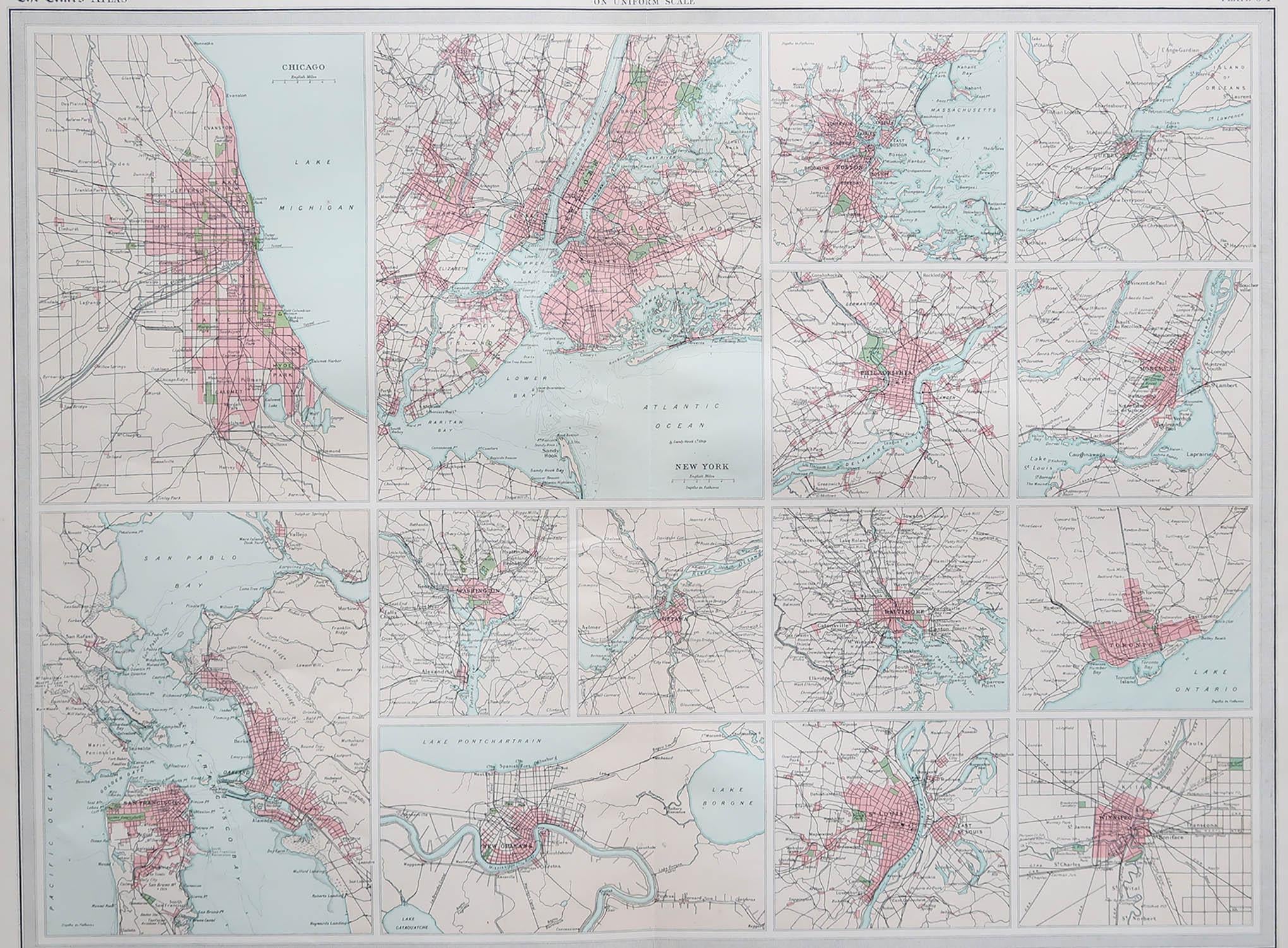 Great maps of American Cities

Unframed

Original color

By John Bartholomew and Co. Edinburgh Geographical Institute

Published, circa 1920
