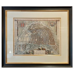 Antique Map of Amsterdam by Leti '1690'