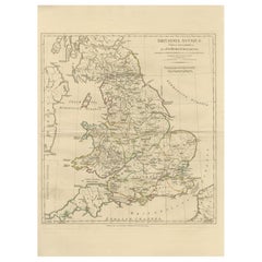 Antique Map of Ancient Britain – Roman England, Wales & Scotland, c.1818