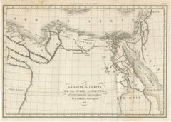 Antique Map of Ancient Egypt, Libya & Syria by Ambroise Tardieu, 1824