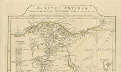 Antique Map of Ancient Egypt – Nile Valley & Red Sea, Engraving c.1818