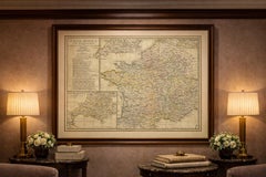 Antique Map of Ancient Gaul – Roman France & Low Countries, Engraving c.1818