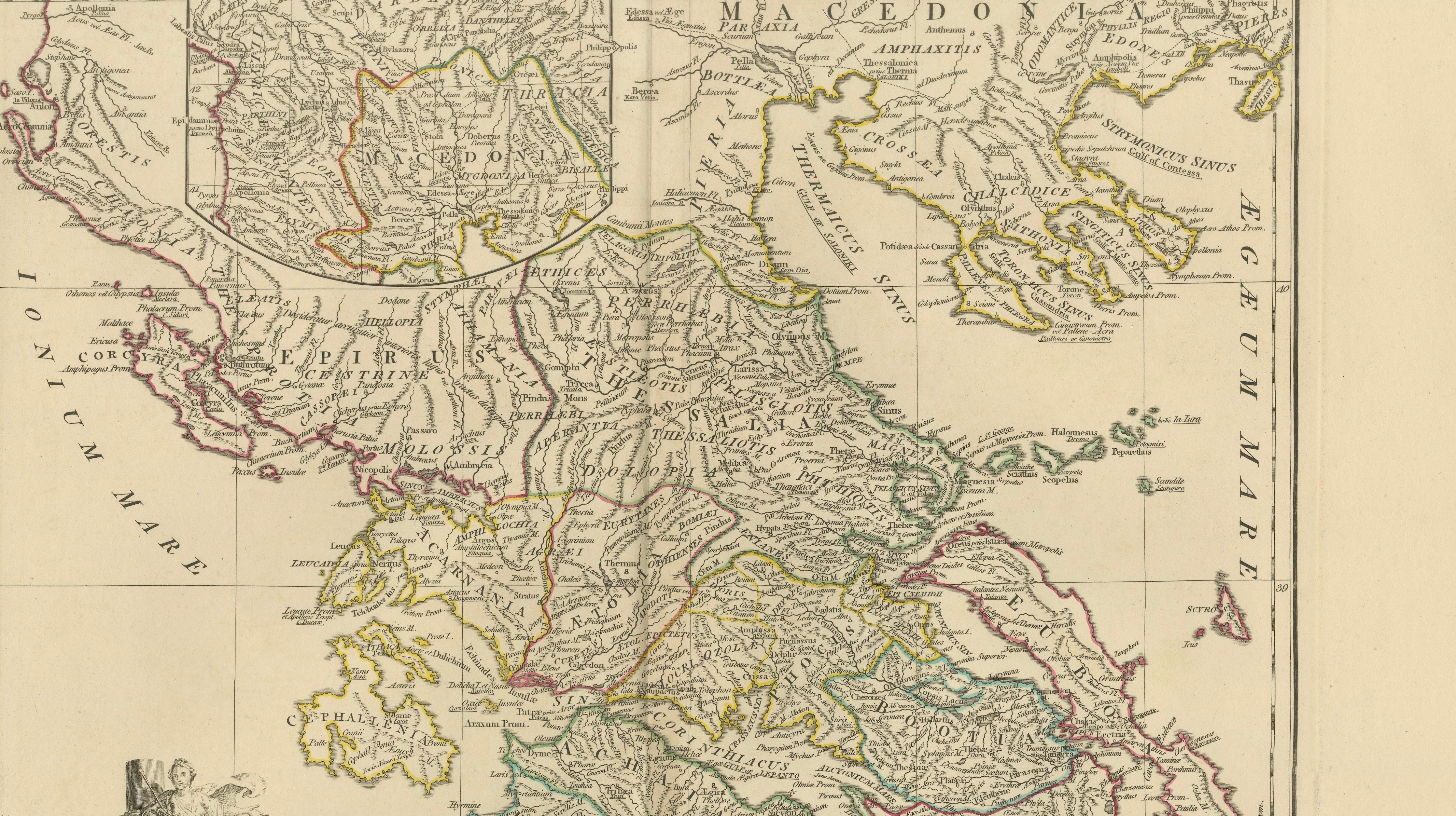 Antique Map of Ancient Greece – Classical Balkans & Aegean, Engraving c.1818