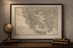 Antique Map of Ancient Greece, Mediterranean Balkans, Lapie Tardieu 1838