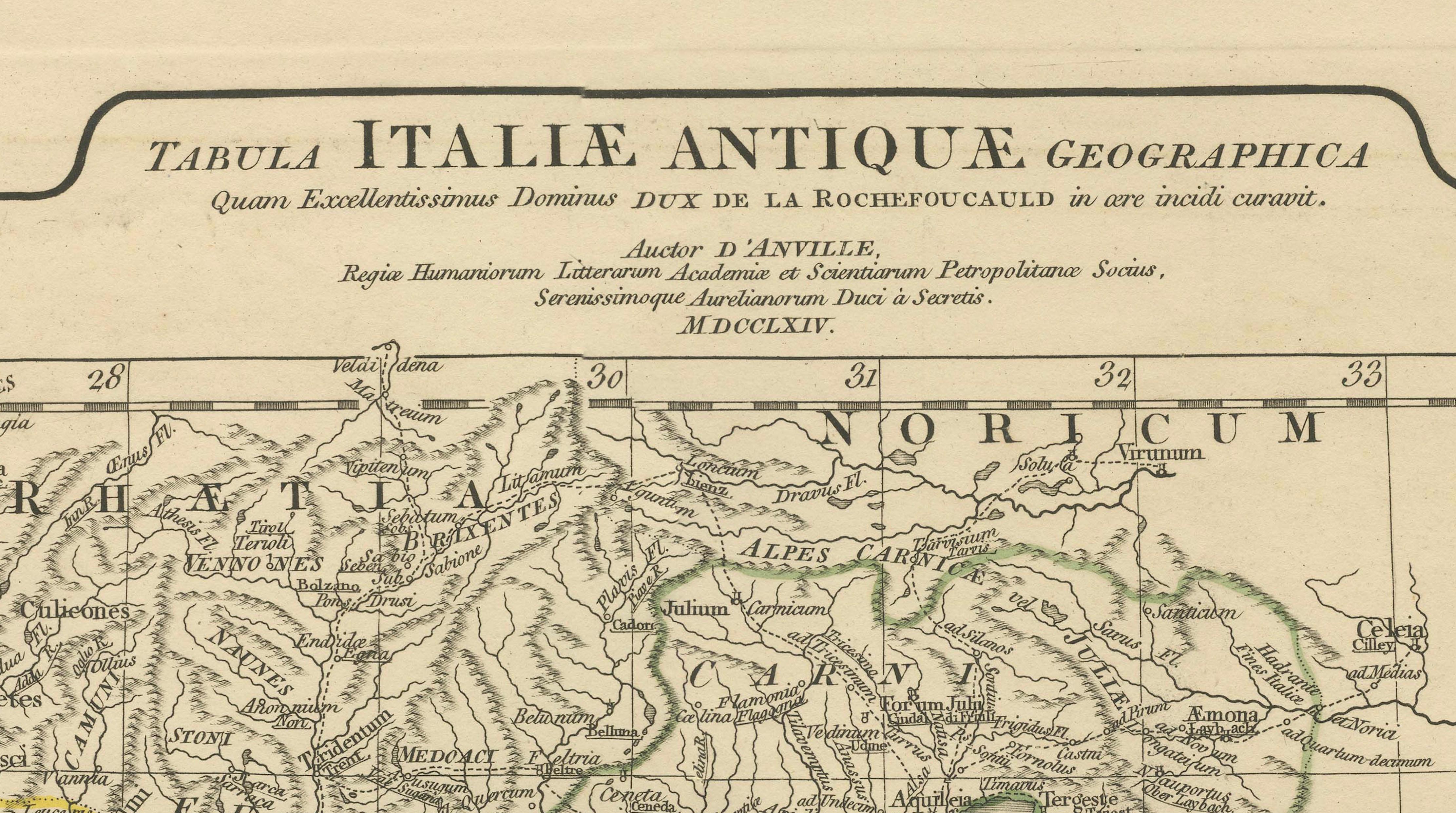 Antique Map of Ancient Italy – Roman Peninsula & Sicily, Engraving c.1818