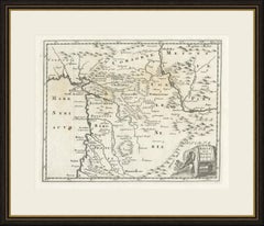 Antique Map of Ancient Syria with Elephant Cartouche by Cluver, circa 1697