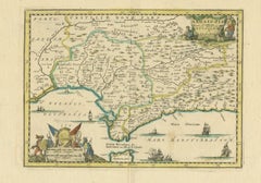 Antique Map of Andalusia, 'Spain', circa 1700