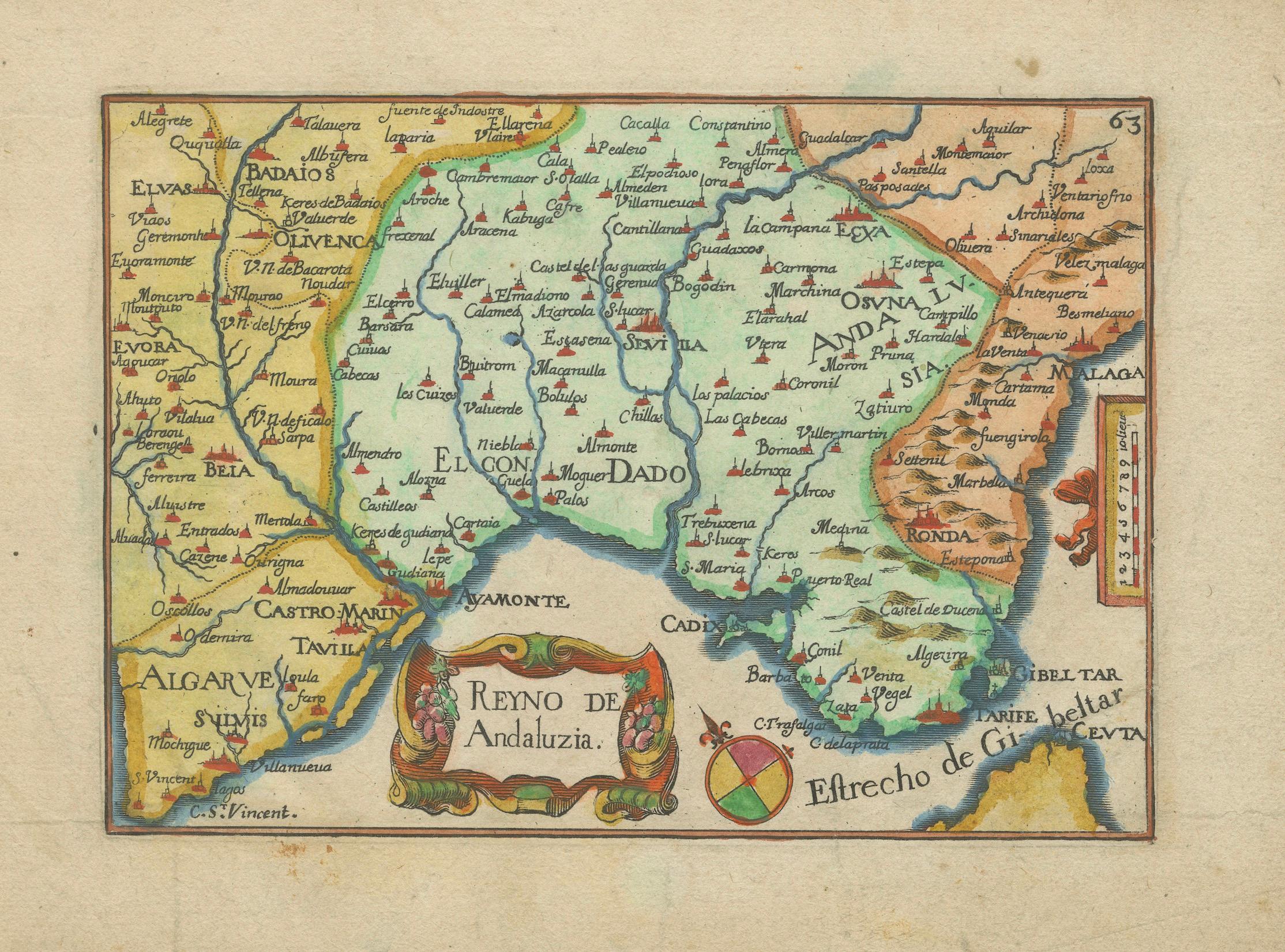 Carte ancienne de l'Andalousie Espagne - Gravure à la main de Tassin 1651

Cette belle carte gravée à la main représente le royaume historique d'Andalousie dans le sud de l'Espagne, créée par Nicolas Tassin et publiée par Nicolas Berey en 1651 dans