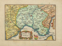 Antique Map of Andalusia Spain – Hand-Coloured Tassin Engraving 1651