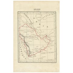Antique Map of Arabia by Tardieu '1843'