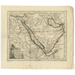 Antique Map of Arabia by Van Dùren, 1749
