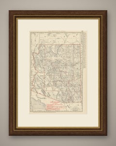 Antique Map of Arizona Territory, with the Grand Canyon, Rand McNally, 1899