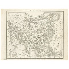 Antike Karte von Asien von Dufour:: um 1834