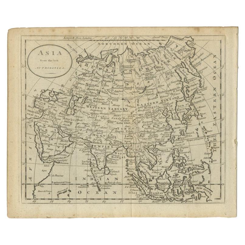 Antique map titled 'Asia from the best Authorities'. Old map of the Asian continent. This map originates from 'A New Geographical, Historical and Commercial Grammar; and Present State of the several Kingdoms of the World' 10th ed. by W.