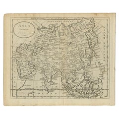 Antique Map of Asia by Guthrie, 1787