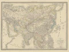 Antique Map of Asia by Lapie, 1842
