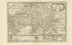 Carta geografica antica dell'Asia di Sanson, 1705 circa
