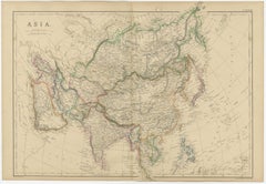 Original 1859 Map of Asia from W.G. Blackie's Imperial Atlas of Modern Geography