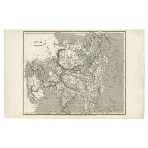 Antique Map of Asia including Arabia, 1806