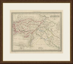 Antique Map of Asia Minor, Armenia, Mesopotamia, Assyria and Syria, circa 1845
