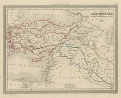Antique Map of Asia Minor, Armenia, Mesopotamia, Assyria and Syria, circa 1845