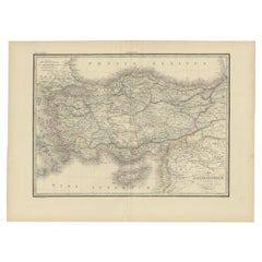 Carte ancienne d'Asie mineure de Lapie, 1842