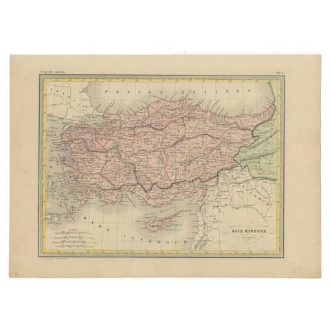 Antique Map of Asia Minor by Malte-Brun, 1847