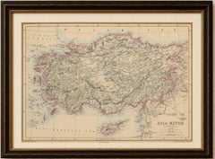 Antique Map of Asia Minor Turkey by Edward Weller, Weekly Dispatch, 1863