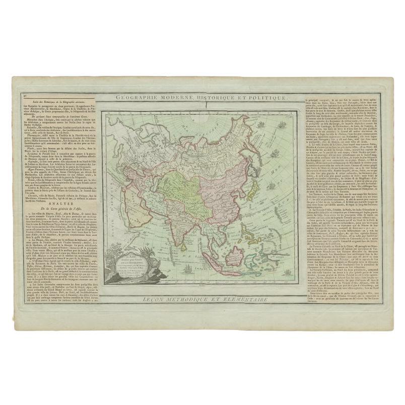 Carte ancienne d'Asie montrant toute l'Indonésie et les Marianes, 1790 en vente