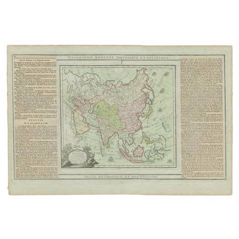 Antique Map of Asia Showing all of Indonesia and the Marianas, 1790