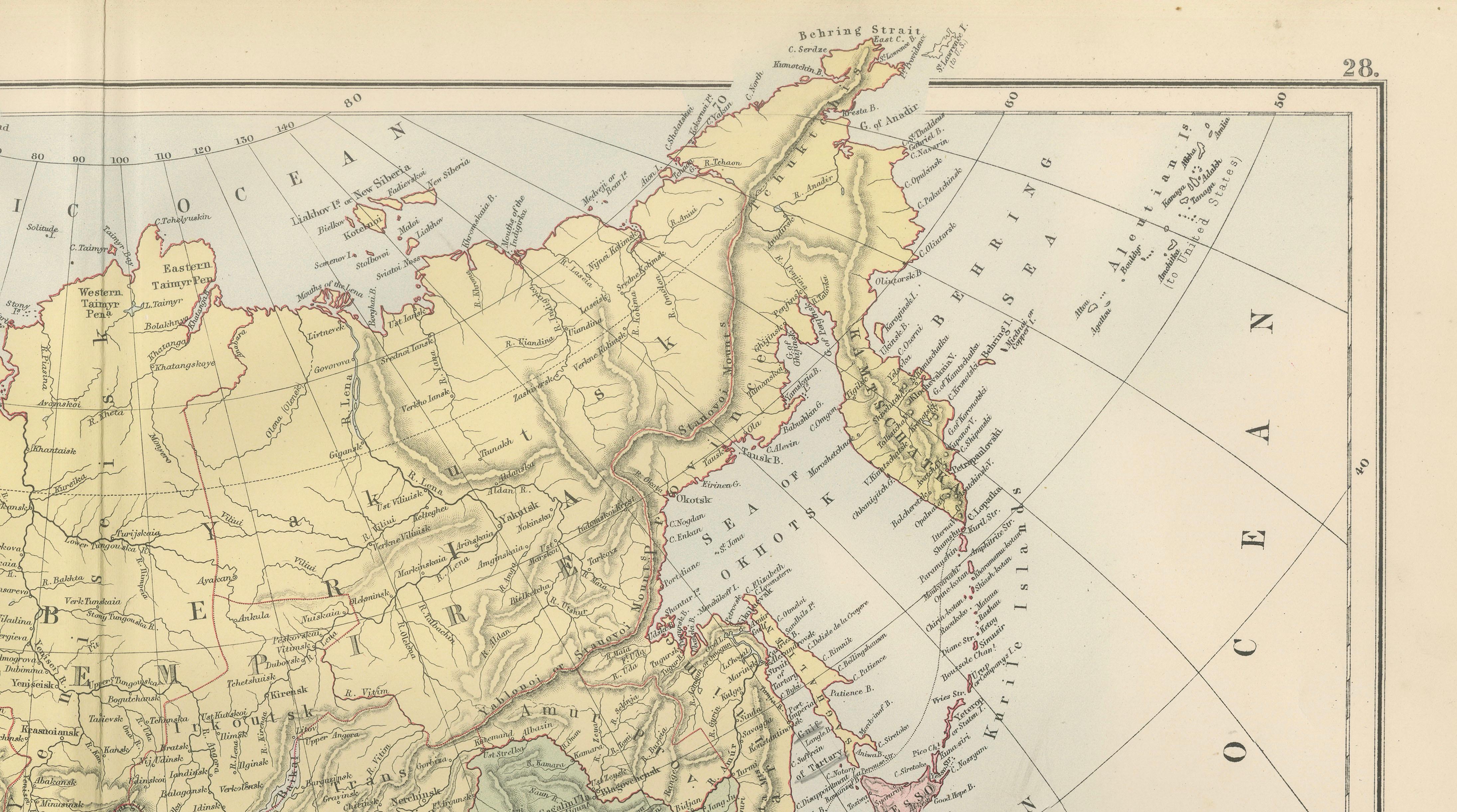 Antique Map of Asia with Political Divisions – Black’s Atlas, 1884