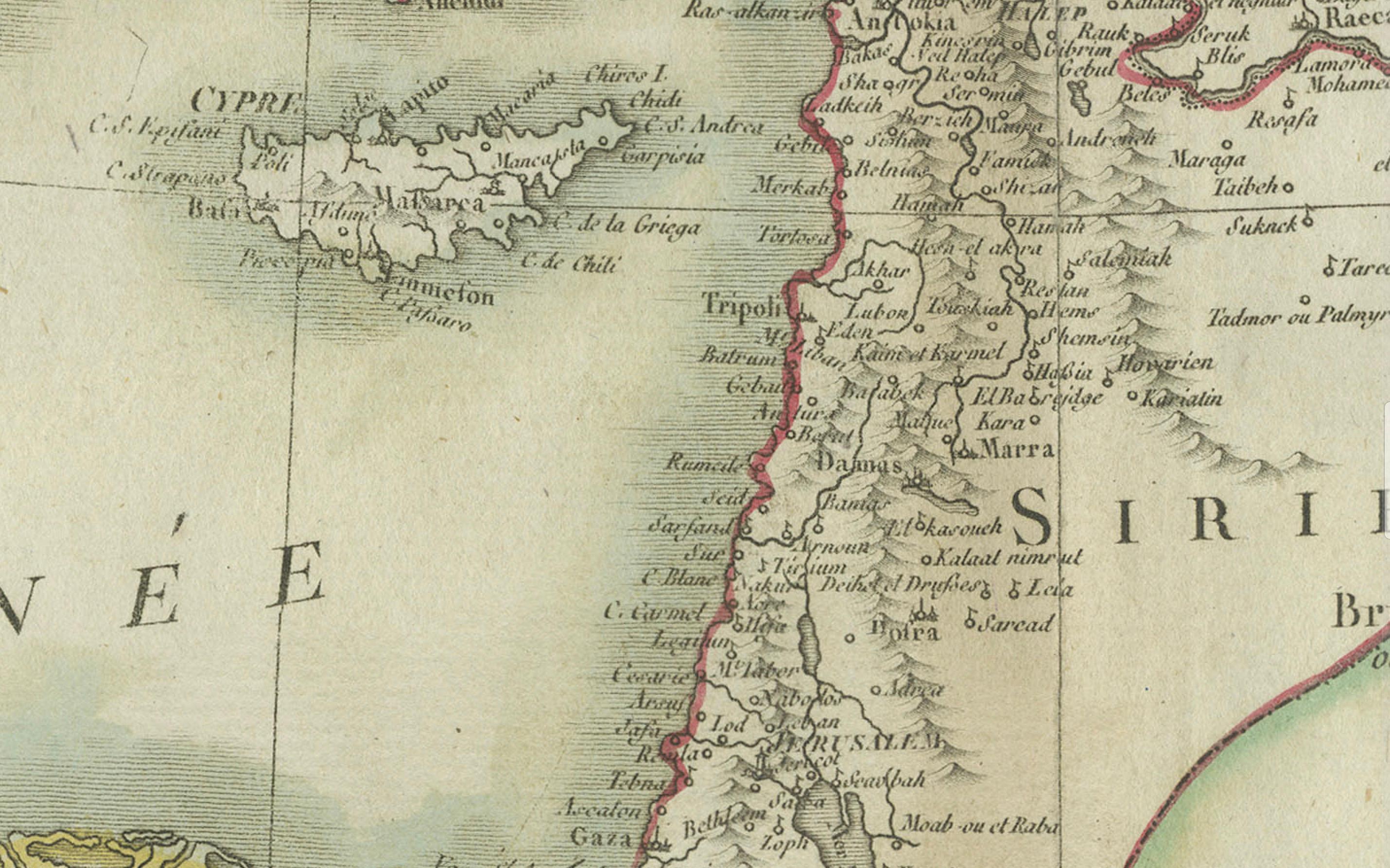 Engraved Antique Map of Asian Turkey, Levant, and Mesopotamia by Tardieu, circa 1802 For Sale