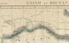 Antique Map of Assam and Bhutan – Hand-Colored Lithograph by Vandermaelen, 1827