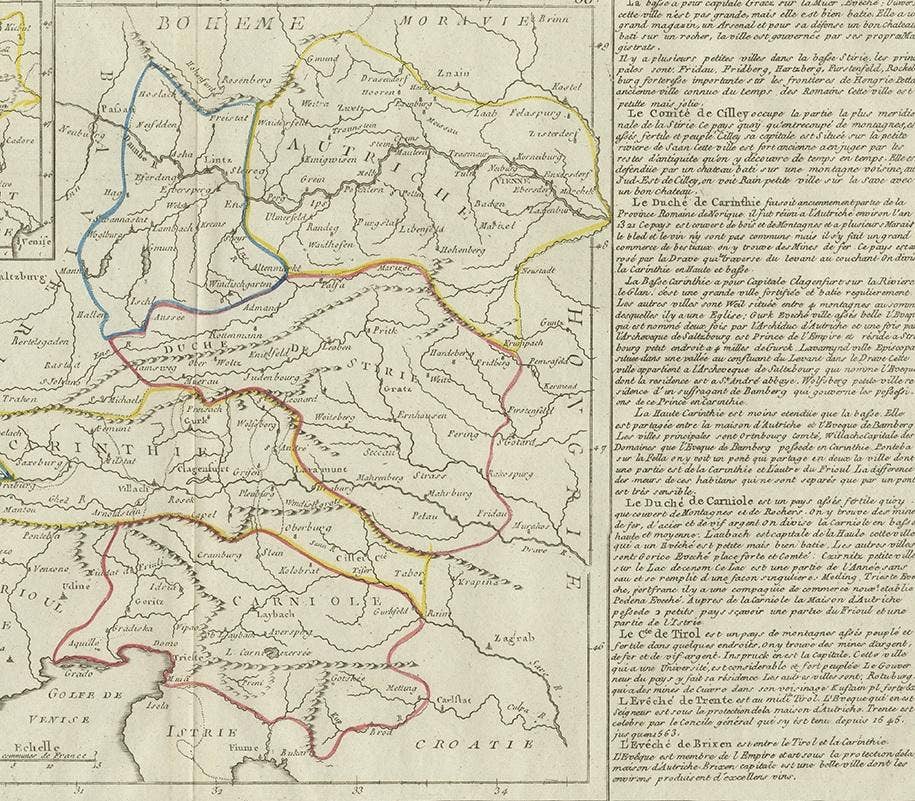 Antique Map of Austria by Clouet '1787'