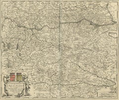 Decorative Antique Map of Austria – Frederick de Wit, Amsterdam c.1690