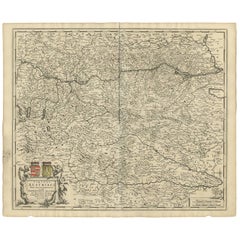 Mapa antiguo de Austria por F. de Wit, 1690